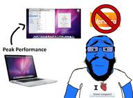 apple apple_(company) arrow beard blue_skin calm computer cross g_(4chan) glasses i_love infographic laptop mac_os mac_os_ventura mac_os_x_snow_leopard macbook macbook_pro smile soyjak subvariant:science_lover technology text variant:markiplier_soyjak // 1600x1184 // 781.8KB
