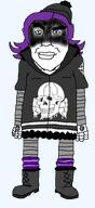 beanie black_face boots celtic_cross clothes cobsontalks cyborg drone emo_hair glitch goth hair hand hat iron_cross jacket murder_drones purple_hair rantsona robot subvariant:chudjak_front subvariant:chudjaktalks totenkopf uzi variant:chudjak white_skin // 362x787 // 51.9KB