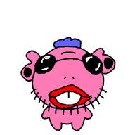 big_lips blue_hair buck_teeth closed_mouth deltarune ear glasses hair noelle_holiday pink_skin pooner soyjak stubble teeth variant:uglyfuckingthing video_game // 1000x1000 // 19.1KB