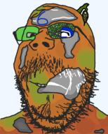 admin admin_6 broken_glasses closed_mouth disguise froot frown grey_skin hiding hole inverted number orange_skin rotting shadow smile variant:gapejak // 1000x1250 // 71.9KB