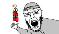 arm bomb clothes glasses hat ied islam open_mouth side_burns soyjak stubble terrorist variant:yurjak // 768x442 // 13.9KB