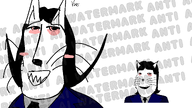 animal animal_ears blush cat clothes hair meta:op_here_i_created_gem_and_i_need_to_be_awesome_immediately meta:tagme moistpepper_(user) sharp_teeth smile subvariant:massmeowjak suit suit_and_tie teeth watermark whisker // 1920x1080 // 425.8KB