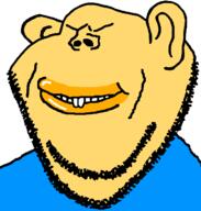 asiamutt asian buck_teeth closed_eyes closed_mouth ear smile soyjak stubble subvariant:impish_amerimutt template variant:impish_soyak_ears yellow_skin // 598x628 // 17.5KB