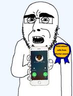 2soyjaks Hunter_II(user) award brown_skin calling cobsontalks concerned esl fnf_pedo glasses holding_object holding_phone nigger open_mouth phone subvariant:cobsonTALKS variant:bernd variant:cobson yellow_sclera // 572x757 // 86.1KB