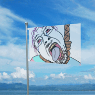 animated bloodshot_eyes crying dead flag glasses hair hanging mustache open_mouth purple_hair rope soyjak stubble suicide tongue tranny variant:bernd yellow_teeth // 400x300 // 568.7KB