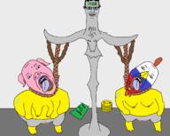 1488 3soyjaks animal_abuse chicken closed_mouth ear glasses hair hanging money oink open_mouth penis pig poop rope russia smile star_of_david subvariant:chudjak_front swastika tongue ukraine variant:bernd variant:chudjak yellow_teeth // 2340x1864 // 116.9KB