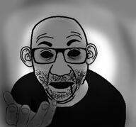 black blood clothes ear glasses hand horror perro_hold soyjak stubble variant:el_perro_rabioso // 430x400 // 151.5KB