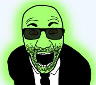 clothes fed glasses glowie glowing green_skin suit sunglasses variant:el_perro_rabioso // 900x800 // 213.8KB