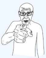 arm ear glasses hand hardcore_pawn les_gold old open_mouth pointing pointing_at_viewer soyjak stubble variant:unknown // 659x842 // 98.2KB