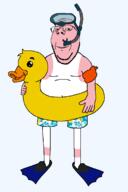 arm buoy clothes duck fat fin full_body glasses happy mask pink_skin smile snorkel stubble subvariant:wholesome_soyjak sunburn swimsuit tan_skin variant:gapejak white_skin // 800x1200 // 43.9KB