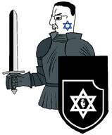 arm armor artificial_intelligence chud closed_eyes closed_mouth eyes full_body glasses hair jews kike kikewaffen knight looking_to_the_left meta:tagme nose ominous smug subvariant:hornyson twitter variant:chudjak variant:cobson xitter // 612x741 // 51.6KB