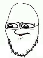 confused glasses half_open_mouth large_eyes no_nose soyjak stonetoss stubble variant:gapejak // 362x486 // 24.1KB