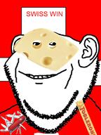 cheese chocolate closed_mouth ear flag flag:switzerland knife smile soyjak stubble swedish_win switzerland toblerone variant:impish_soyak_ears // 598x800 // 191.5KB