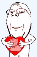 animated arm dance dancing_swede ear full_body glasses hand heart holding_heart holding_object leg smile soyjak stubble subvariant:wholesome_soyjak variant:gapejak variant:impish_soyak_ears // 169x255 // 10.8KB