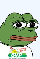 amphibian bald closed_mouth clothes europe flag:switzerland frog green_skin lips looking_at_you nas nas:pepe pepe pepe_the_frog politics sun swiss swiss_peoples_party switzerland transparent_background tshirt // 1344x1973 // 124.7KB
