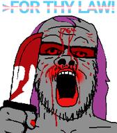 764 764_(cult) 9a0c_(pedophile) blood cutting foodist knife purple_hair self_harm tranny utubetrollspolice variant:a24_slowburn_soyjak // 454x520 // 31.2KB