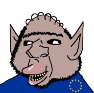 black_sclera blue_shirt clothes ear eternal_anglo euromutt europe european_union flag:european_union grey_skin lips mutt open_mouth pointy_ears stubble subvariant:ishish_euromutt template variant:ishish_soyak_ears yellow_teeth // 752x750 // 44.3KB