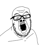 glasses lips mustache open_mouth series:fusionjaks stubble subvariant:feral_slowburn_soyjak template transparent_background variant:a24_slowburn_soyjak variant:feraljak white_skin // 1177x1177 // 29.3KB