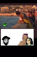 arab beard bloodshot_eyes brown_skin closed_mouth clothes crying female hair hat interview judaism keffiyeh kippah news variant:chudjak video wojak // 576x892, 19.2s // 778.1KB
