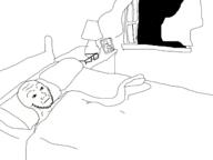 bed blanket closed_mouth drawn_background frame glasses lamp neutral soyjak stubble variant:soyak window // 1600x1200 // 253.7KB