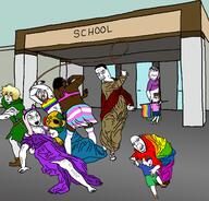 5soyjaks art black_skin cat_ear child christianity classical_art_parody clothes drawn_background femboy femjak flag full_body gay glasses hat jesus leg lgbt link_(the_legend_of_zelda) open_mouth painting pedophile rope school smile sneed soyjak stubble the_legend_of_zelda tranny twinkjak variant:bernd variant:chudjak variant:cobson variant:gapejak variant:soyak wojak zoomer // 1660x1592 // 286.1KB