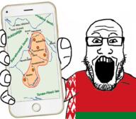 arm belarus clothes flag flag:belarus glasses hand holding_object holding_phone iphone map open_mouth phone screen soyjak stubble subvariant:phoneplier subvariant:phoneplier_vertical text tshirt variant:markiplier_soyjak water // 1031x900 // 573.4KB
