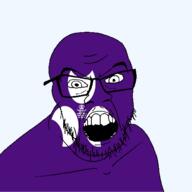 angry flag flag:gunma glasses gunma hair japan looking_at_you mustache open_mouth soyjak stubble teeth todofuken transparent_background variant:feraljak // 1500x1500 // 76.8KB