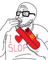 beard closed_mouth eating fixed fries glasses heart i_love mcdonalds soyjak stubble variant:khanzumerjak // 1242x1542 // 49.6KB