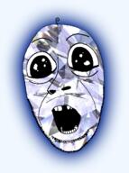 baby blue blue_skin diamond gem glowing missing_teeth open_mouth soyjak stubble subvariant:gerald variant:cobson // 876x1176 // 519.4KB