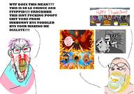9_11 aryan autism baby bleed bloodshot_eyes blue_eyes clenched_teeth ear emoji_movie fire flag flag:transgender_pride_flag glasses gumball_watterson lego mario nosebleed pacifier purple_hair sonic_the_hedgehog soyjak stubble subvariant:feralrage text thanksgiving thomas_the_tank_engine train tranny variant:feraljak variant:gapejak // 2780x1960 // 2.8MB