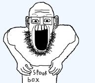 bald box creepy glasses monster mouth_open no_legs scary variant:creepyjak // 800x700 // 57.6KB