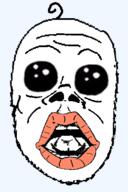 baby deformed lips nightmare_fuel oh_my_god_she_is_so_attractive open_mouth soyjak subvariant:jacobson tongue variant:a24_slowburn_soyjak // 296x444 // 27.5KB