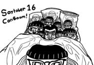 art beanie bed body_pillow drawfag drawing fumo glasses hair lips meta:soytober meta:soytober2024 multiple_soyjaks october october_16 oekaki oh_my_god_she_is_so_attractive open_mouth smile text variant:chudjak variant:soytan // 1417x979 // 161.6KB