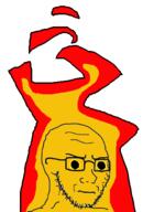 angry closed_mouth fire glasses stubble subvariant:soyak_(irritated) variant:soyak // 349x479 // 24.2KB