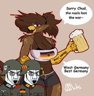 anthro bfc coomer_artstyle crying east_germany frg furry gdr gem gemerald germany hmofa nazism text variant:chudjak west_germany // 1895x1945 // 2.3MB