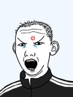 anger_mark angry clothes crying ear hair open_mouth soyjak track_suit variant:carterjak variant:kuzjak // 810x1080 // 27.2KB