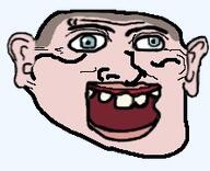 bald blue_eyes crooked_teeth ear kurwa missing_teeth polish trollface variant:trolljak // 222x180 // 50.7KB