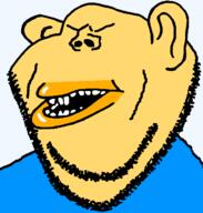 asiamutt asian buck_teeth closed_eyes ear open_mouth soyjak stubble subvariant:impish_amerimutt template variant:impish_soyak_ears yellow_skin // 598x628 // 16.5KB