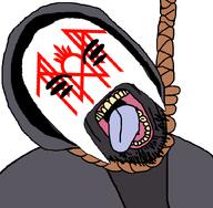 ack beard grey_hoodie grey_skin hanging mask multiple_eyes open_mouth sleep_token stubble variant:bernd variant:gapejak yellow_teeth // 816x797 // 78.7KB