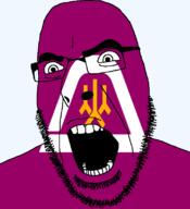 angry flag flag:yamanashi glasses hair japan looking_to_the_left open_mouth soyjak stubble teeth thick_eyebrows todofuken transparent_background variant:cobson yamanashi // 721x789 // 46.4KB