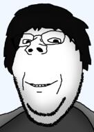 beard do_not_swap_his_words_starting_letter_or_im_going_nigmode glasses grey_shirt hair im_fucking_serious_i_named_him_just_for_fucking_baitname muta_fari natejak_oc oc smile soyjak subvariant:wholesome_soyjak variant:gapejak // 600x846 // 75.3KB