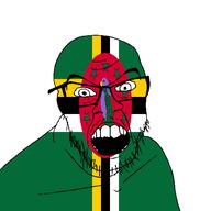 angry country dominica flag glasses jacksepticeye looking_at_you mustache open_mouth soyjak stubble teeth variant:feraljak youtube // 1500x1500 // 42.2KB