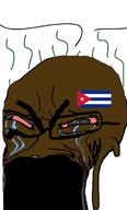 bloodshot_eyes crying cuba cuba_vs_puerto_rico distorted flag:cuba glasses monkey nigger seething selfish_little_fuck shitskin soyjak speech_bubble speech_bubble_empty stinky stubble variant:soyak // 715x1183 // 142.8KB