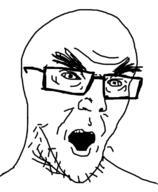 angry glasses open_mouth soyjak stubble variant:unknown // 416x504 // 48.8KB