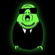 beard bird central_intelligence_agency glasses glowing green_skin open_mouth sunglasses tuxedo variant:budgiejak // 640x640 // 144.0KB
