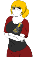 1_year_on_bald_men_with_glasses_website badge closed_mouth glasses hair kate kate_hikes medal nate redraw series:foidjaks smile subvariant:soygirl that_one_fucking_picture_of_nate_being_a_smug_little_bastard variant:soyak yellow_hair // 3833x5759 // 242.5KB