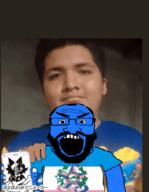 Kevin_FPE angry animated arm balding beard blue_skin book brapzilian buck_teeth espírito_santo ext=gif flag:espírito_santo full_body fundamental_paper_education glasses hair hand holding_object holding_phone horn iphone janzyalgo_(namefag) japanese_text kenny_the_rabbit_studios meta:pornographic_content nerd open_mouth peru peruvian phone poyopoyo subvariant:science_lover text tonton variant:markiplier_soyjak // 310x400 // 701.8KB