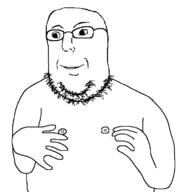 arm bald glasses hand smile stubble variant:norwegian // 723x770 // 42.7KB