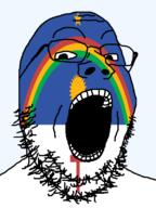 brazil christianity cross flag flag:pernambuco glasses looking_at_you open_mouth pernambuco rainbow soyjak star_(symbol) stubble teeth transparent_background variant:gapejak // 600x800 // 57.7KB
