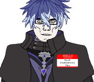 blue_hair chud collar electro flins genshin_impact glasses hello_my_name_is_(sticker) looking_at_viewer looking_at_you pale_skin russaryan slavic subvariant:muscular_chud transparent_background variant:chudjak video_game white_pupils white_skin yellow_eyes // 1059x929 // 54.1KB